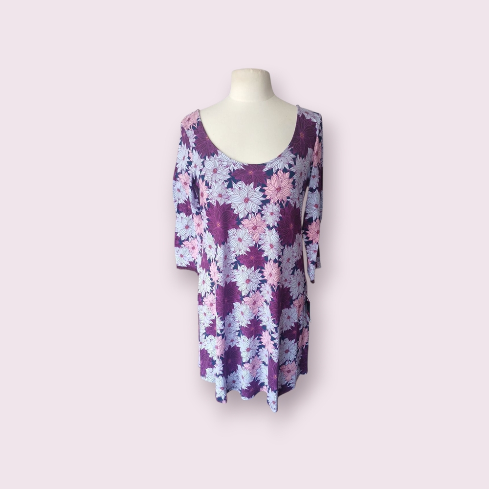 Maidenform Purple and Pink Floral Tunic